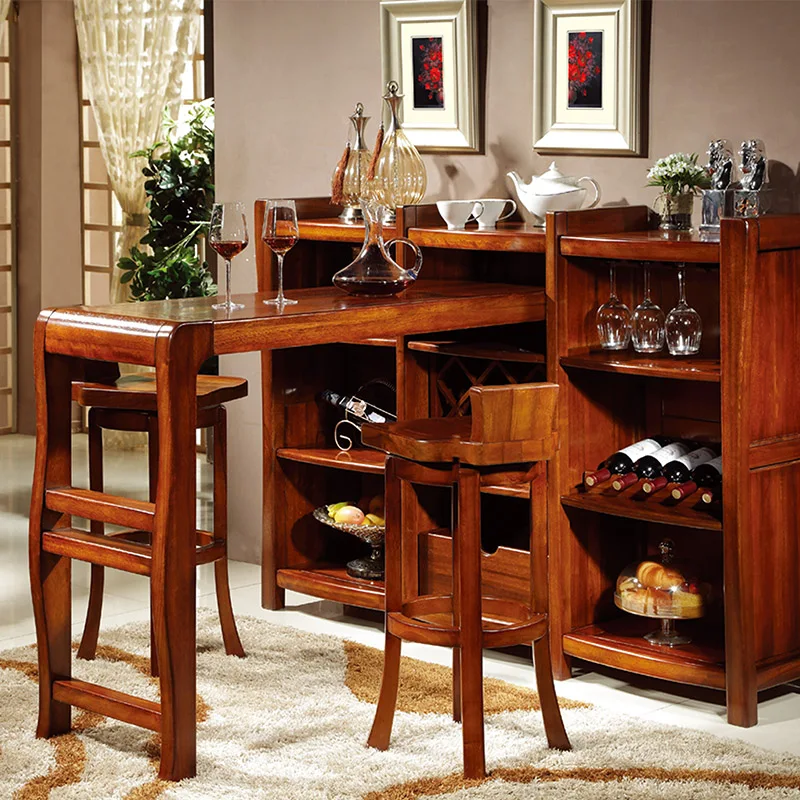 Walnut Wine Bar Tables Wood Dining Room Hall Cabinet Sideboard Bar