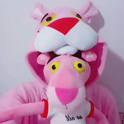 

HKSNG Kigurumi Winter Animal Cartoon One Piece Sleepwear Female Pink Panther Leopard Wolf Pajamas Onesies Cosplay Costumes
