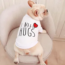 Модная маленькая и средняя одежда для домашних животных с круглым вырезом и надписью «I need a hug» Одежда для собак летняя жилетка для собак