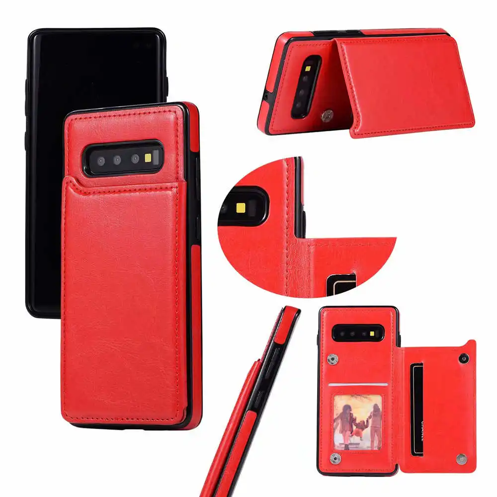 silicone case samsung Card holder Phone Case For Samsung Galaxy S22 S21 S20 FE Note 10 9 8 20 Ultra S10 S9 S8 Plus S10E S7 edge Leather Wallet Cover best case for samsung