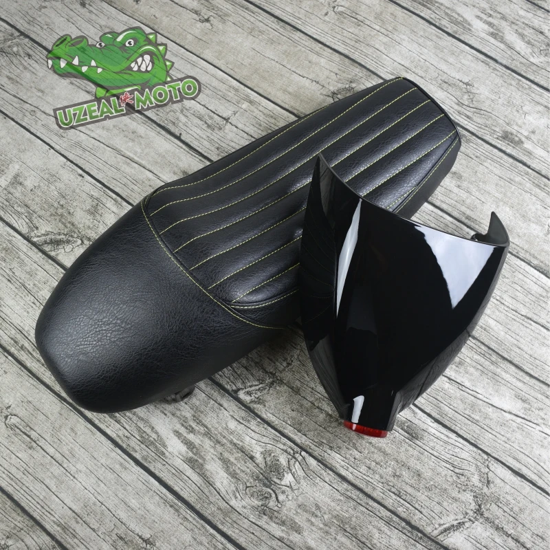 Универсальная винтажная мотоциклетная Подушка черное гоночное сиденье для кафе