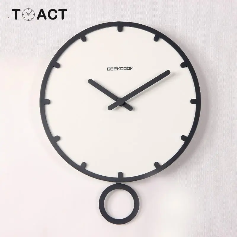 

Simple Wall Clock Swing Creative Home Living Room Decor Wooden Clocks Wall Watch Modern Design Wood Large Minimalist Watch