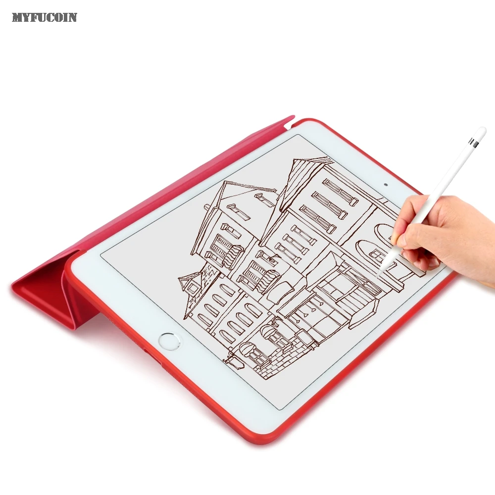 Чехол для iPad mini 5 4 Smart Cover ТПУ мягкий материал flexbility не трескается защитный