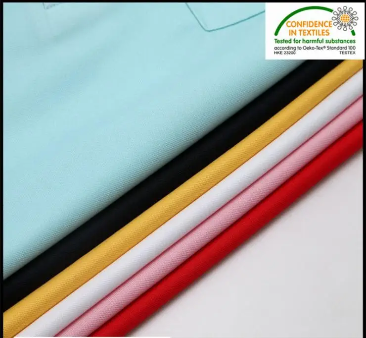 

Cotton mesh beads knitting Summer new sports short-sleeved POLO fabrics Parent-child wear0.5m