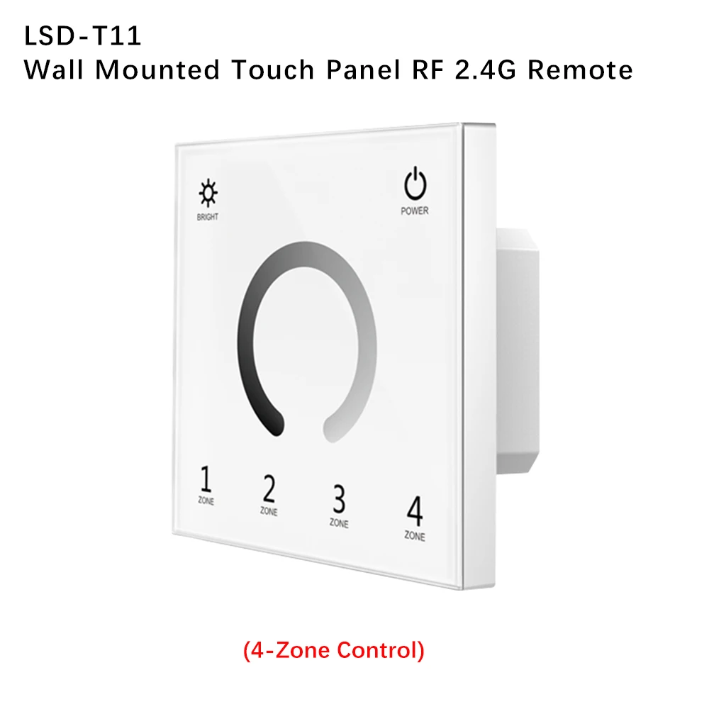 Светодиодный PWM Беспроводной RF Диммер 2,4 г 4-Zone/Wi-Fi пульт для Управление DC12-24V Яркость регулировка для Светодиодные ленты - Цвет: LSD-T11 ONLY