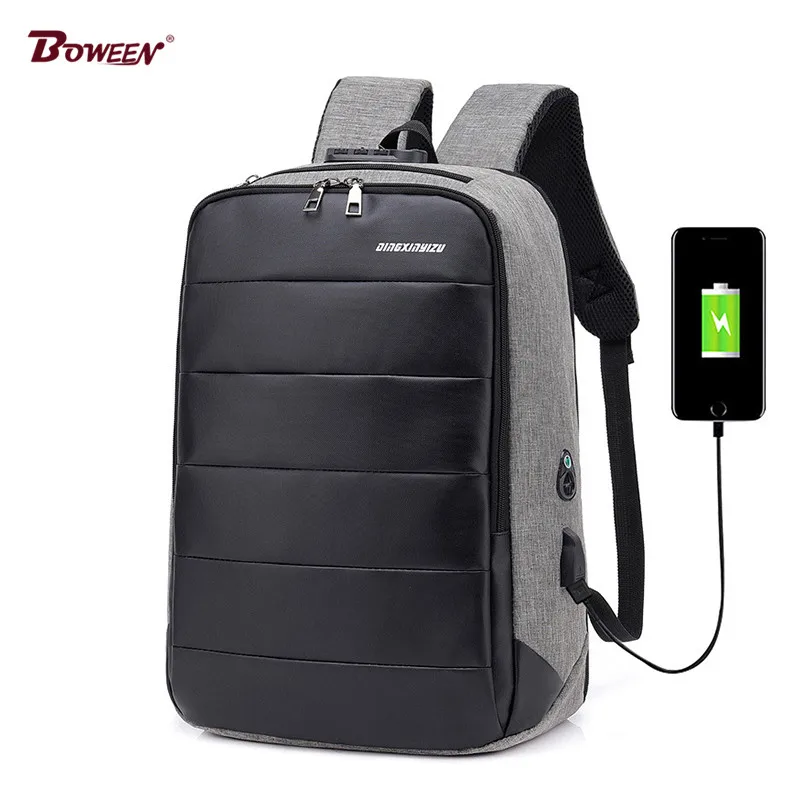

anti theft backpack with usb charging waterproof Oxford back pack men laptop 2019 University high schoolbag rucksack male