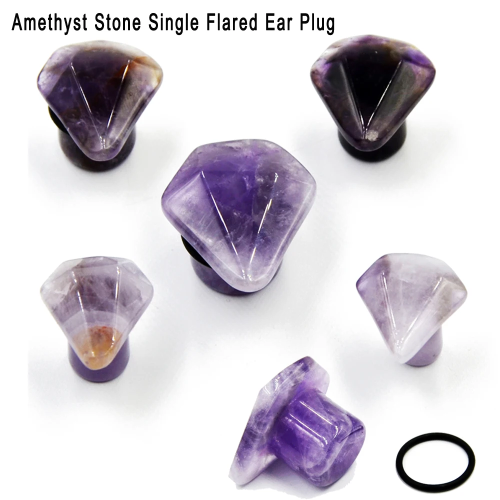 

BOG-PAIR New Design Stone Single Flared Ear Plug Ear Expander Heavy Stone Ear Taper Plugs Ear Gauge 8mm-16mm piercing jewelry
