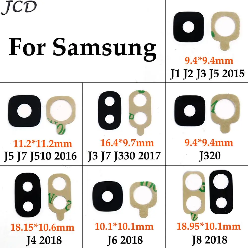 JCD стеклянное кольцо объектива задней камеры для samsung Galaxy J1 J2 J3 J5 J7 J510 J710 J330 J530 J730 J320
