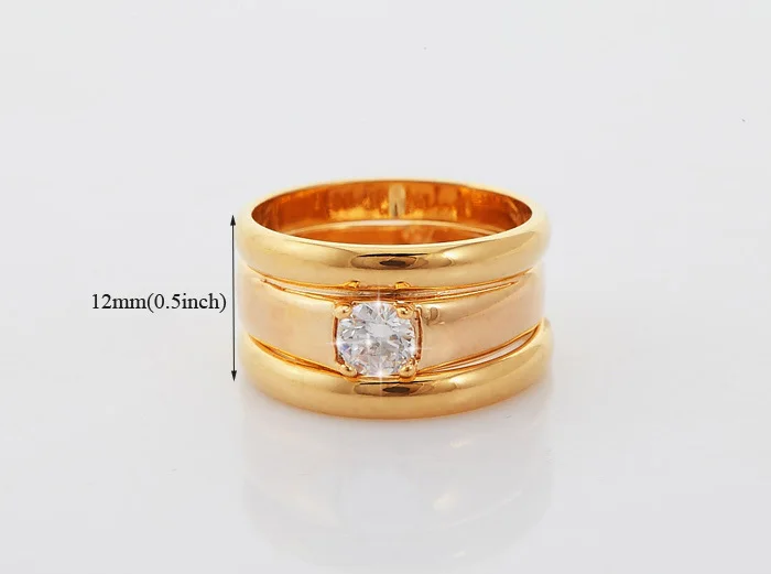 Wedding Ring Set For Men And Women Couple Gift Gold Color Jewelry Cubic Zirconia His And Hers Promise Ring Sets R105
