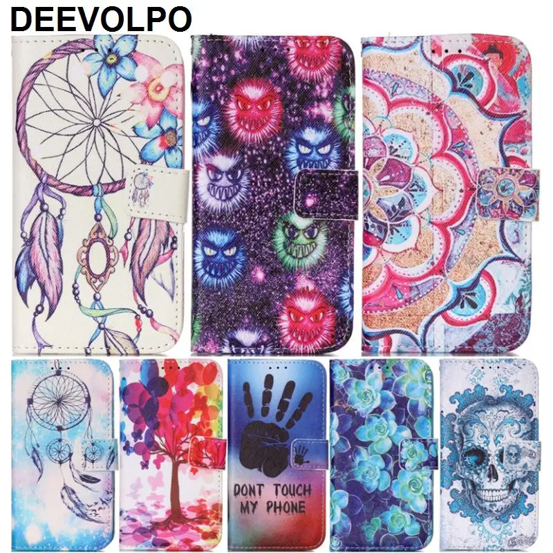 

Back Case For Fundas Samsung Galaxy S7 S6 Edge S5 S4 J3 J5 J7 2016 A310 G530 Leather Cover Ghost Cats Wolf Stand Shell Bag DP03Z