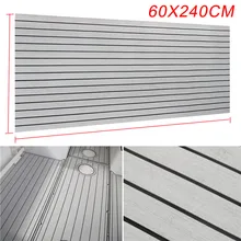 Самоклеящийся 600x2400x5 мм морской пол искусственный тик серый с черными линиями EVA пена лодка настил лист аксессуары