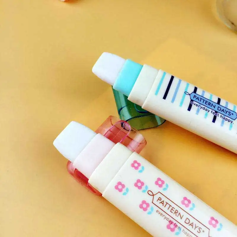 Pencil Eraser Cute Mini Heart Flower Rubber Eraser Kawaii Stationery School Gift For Kids Pencil Erasers Correction Supplies Escolar