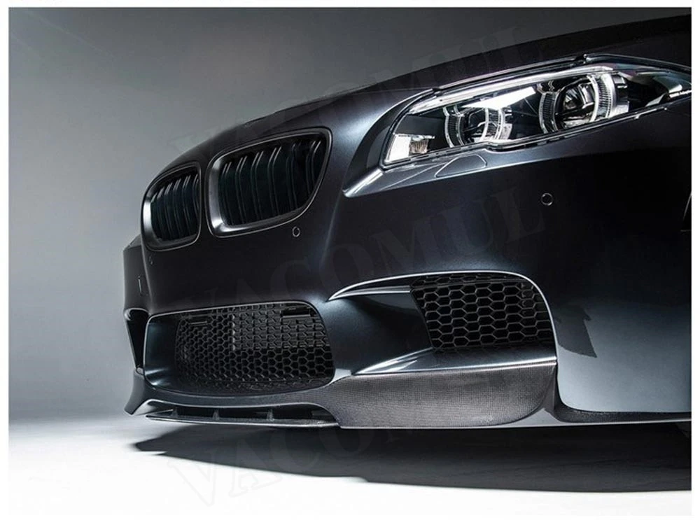 Углеродное волокно двойной передний спойлер бампер подбородка сплиттер защита для BMW 5 серия F10 M5 2012- V Стиль