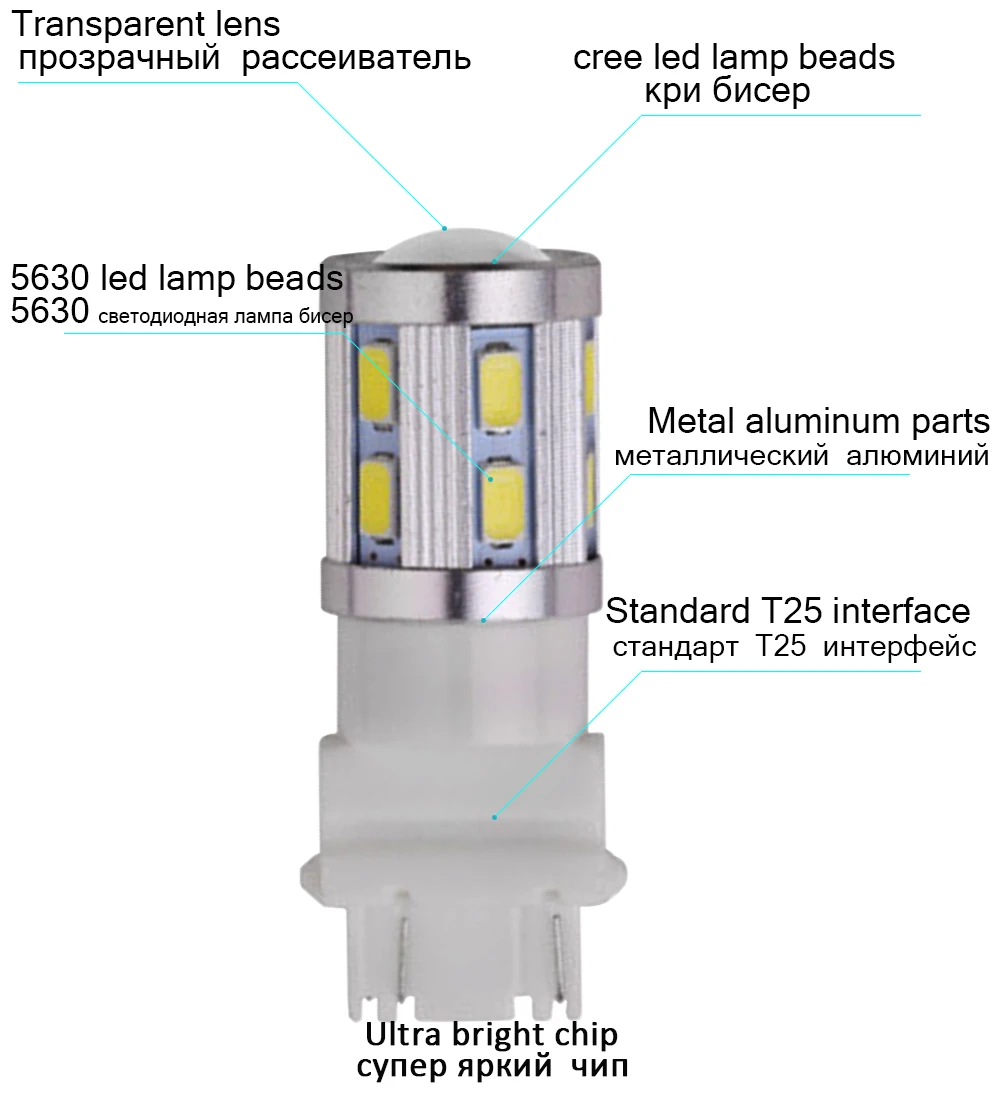 car led light 3157 5630 13smd cree auto brake light tail stop lamp bulbs 3