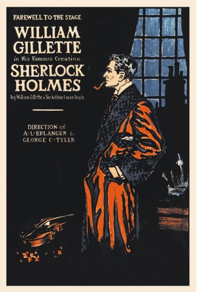 Vintage Sherlock Holmes by William Detective Movie Retro Poster Canvas