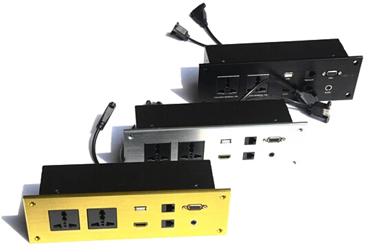 Universal wall socket box silver golden black aluminum plate customized | Электроника