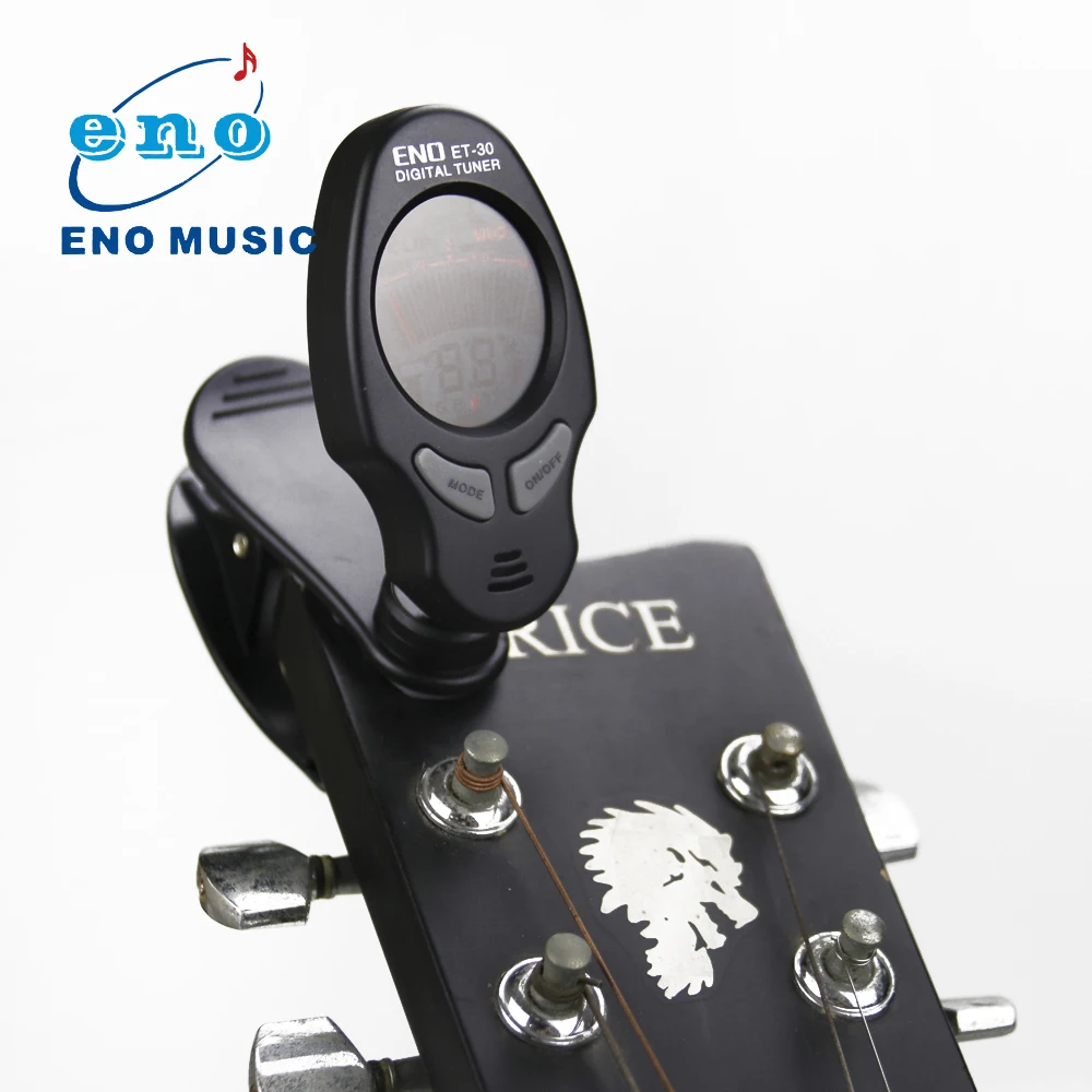 New Arrival ENO ET 30 Mini Clip on Digital Tuner Backlit LCD Tuner For