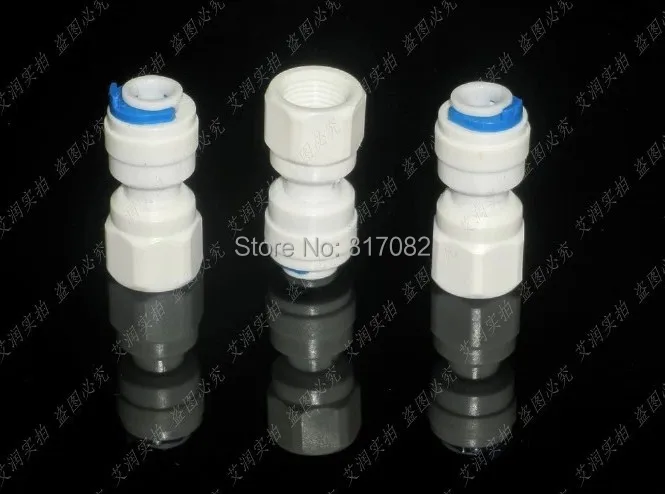 Прямо quick connect 1/4 ''OD пробки Нажмите X 1/4" Женский BSP 3 шт. Аквариум воды RO для RO кран RO установки