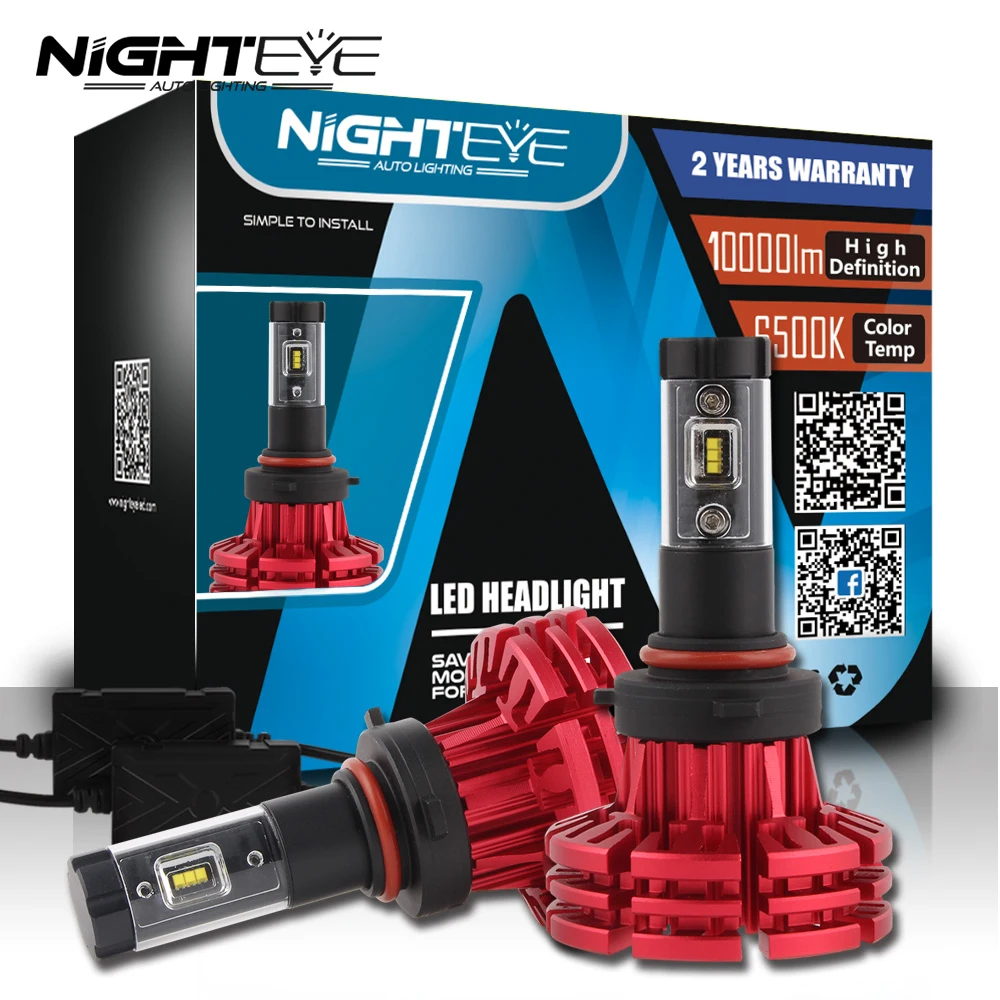 

NIGHTEYE Car LED Headlight Bulbs Kit 880 9005 9006 9007 9012 H1 H3 H4 H7 H11 H13 6500K 60W Auto Hi/Low Beam Headlamp Lamp