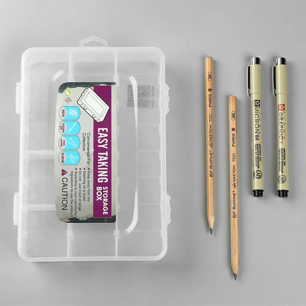 

Transparent Art pen Supply Container Pencil Box Pencil Box Stationery pen is not included r20