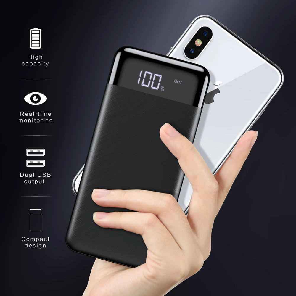 FLOVEME 10000mAh Power Bank Externe Batterie Pack Tragbare Ladegerät mi Power Poverbank Power Bank