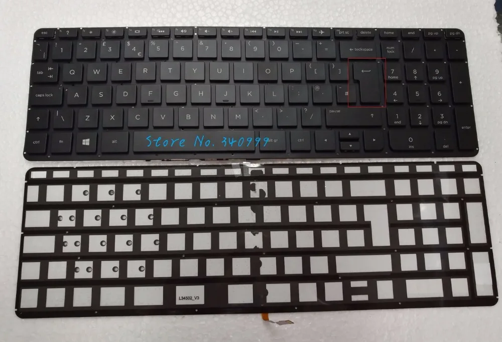 

free shipping for hp Pavilion 15-p087ca 15-p088ca 15-p100dx 15-p133cl 15-P000 15-Pxxx SG-59690-2BA teclado UK BACKLIT KEYBOARD