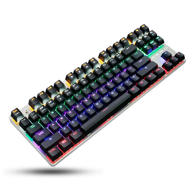 

Metoo Edition Mechanical Keyboard 87 keys Blue Switch Gaming Keyboards for Tablet Desktop Russian