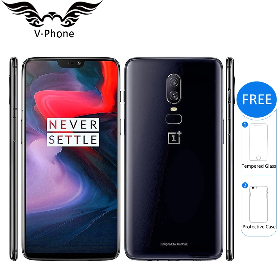 Новая глобальная версия Oneplus 6 8 Гб 128 Гб мобильный телефон Snapdragon 845 4G LTE Oneplus 6 A6003 6,28 дюймов Android 8,1 20MP NFC телефон