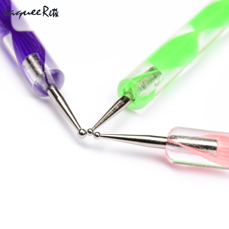 5 шт. Набор двусторонних точечных инструментов для дизайна ногтей|dotting tool|nail art