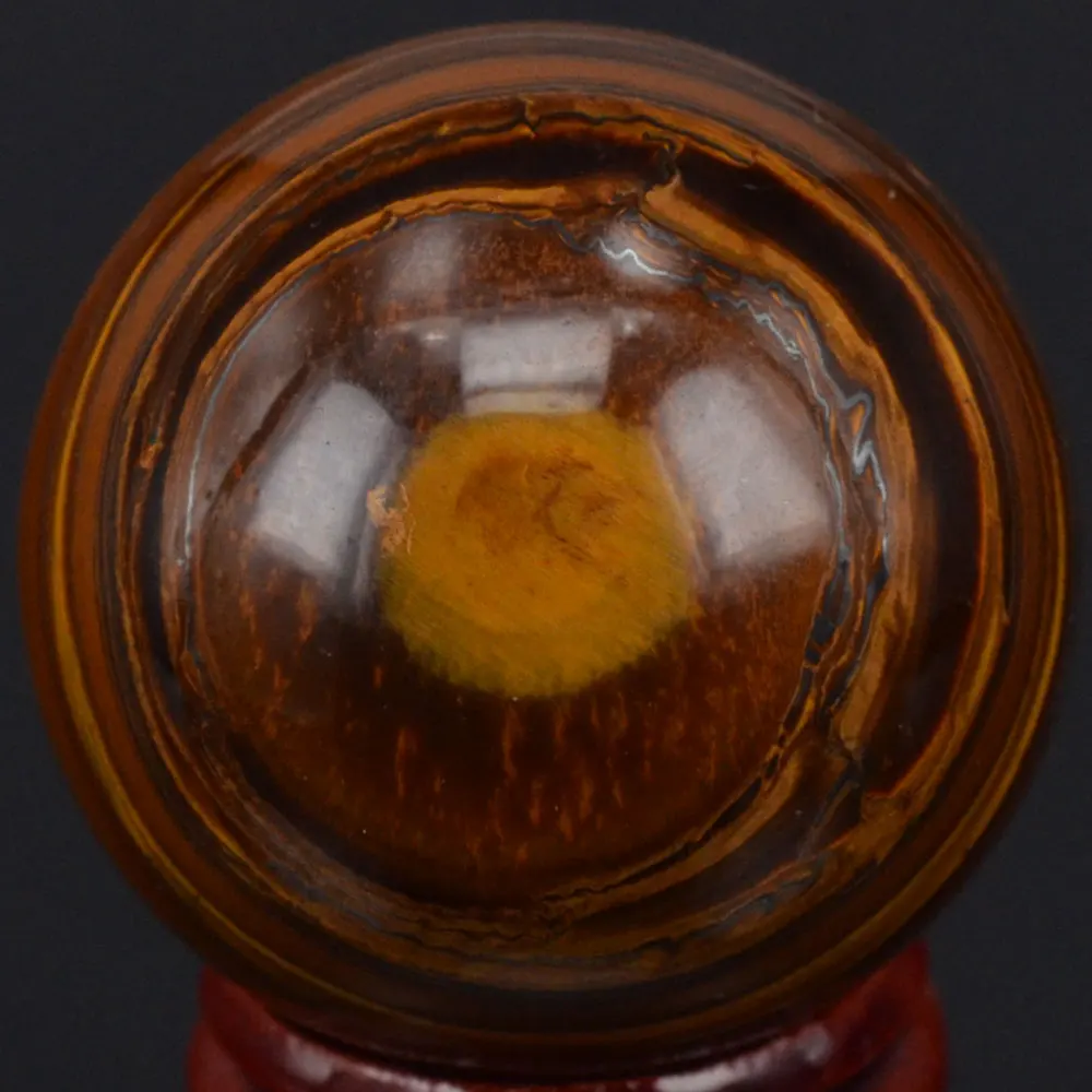 Free Shipping Natural Gemstone Iron Tiger Eye Sphere Crystal Ball Chakra Healing Reiki Stone Carving Crafts W/Stand