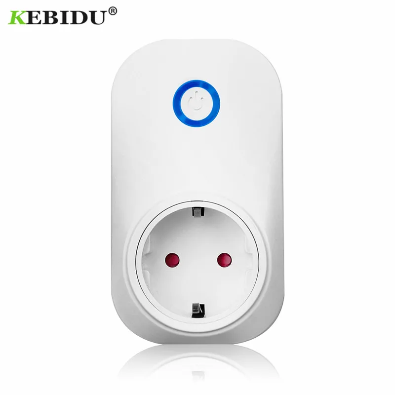 

KEBIDU Smart Switch Socket EU Plug Audio Control WIFI Smart Plug Smart Timing Socket Wireless Outlet Voice Intelligent Control