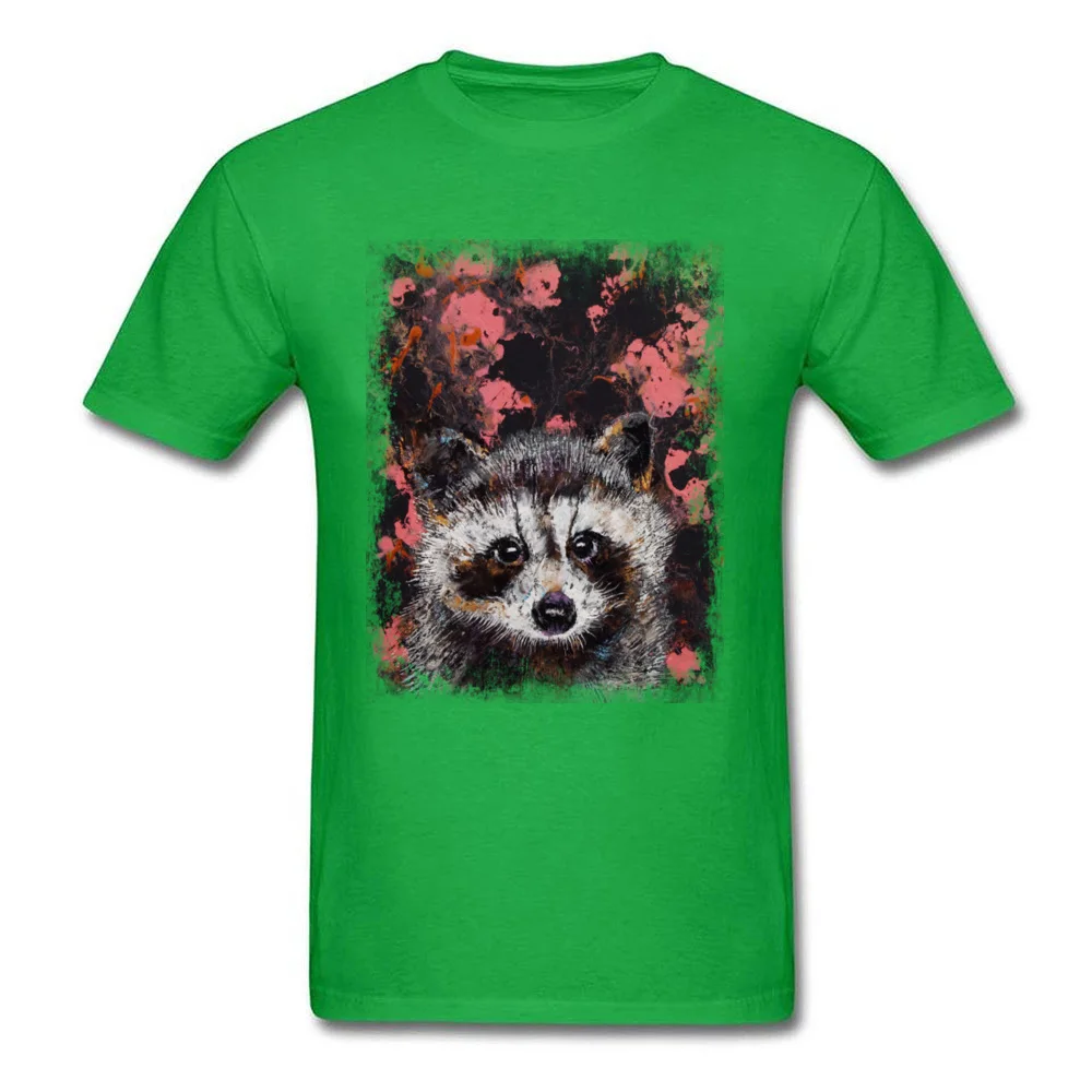 BABY RACCOON T Shirt Short Sleeve Printing Family Man Summer Autumn Tops Tees Printing Tops T Shirt Crewneck Pure Cotton BABY RACCOON green