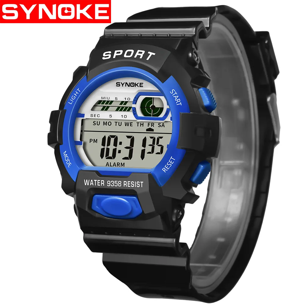 SYNOKE Children Electronic Watch 30M Waterproof Multi function Student