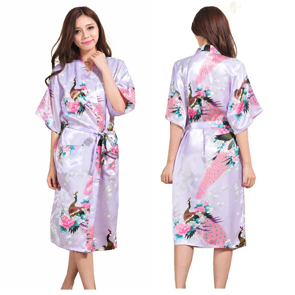 Вышивка невесты Свадебный халат Элегантный бордовый кимоно халат пижамы повседневное мягкое банное платье леди атласная ночная рубашка