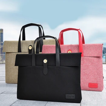 

Unisex Zipper Laptop Bag Multifunction Liner Bag Computer Handbag Retractable Handle Computer Case