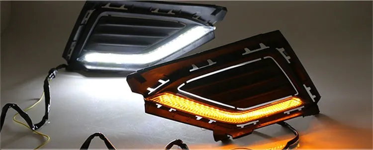 EOsuns led drl дневного света для Volkswagen 2017-2018 с динамическим движущимся желтым поворотным сигналом и синим ночным светом