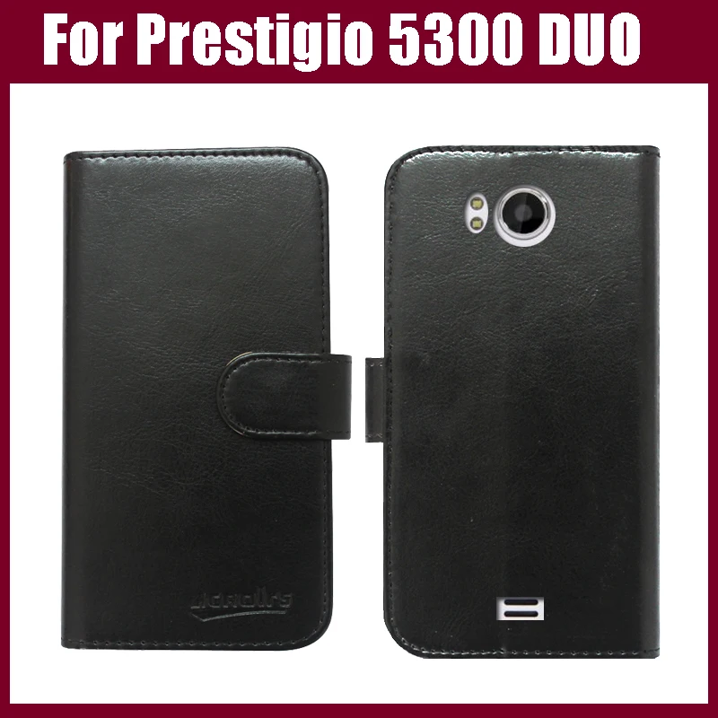 

New style!!! Flip Leather case for Prestigio MultiPhone 5300 Duo Smart Phone Fashion Leather Wallet Case Cover Free Shipping.
