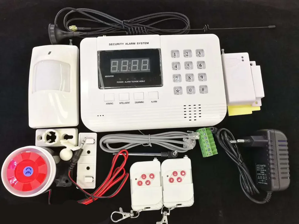 Dual Network Wireless LCD GSM PSTN Home Security Alarm System -in Alarm ...