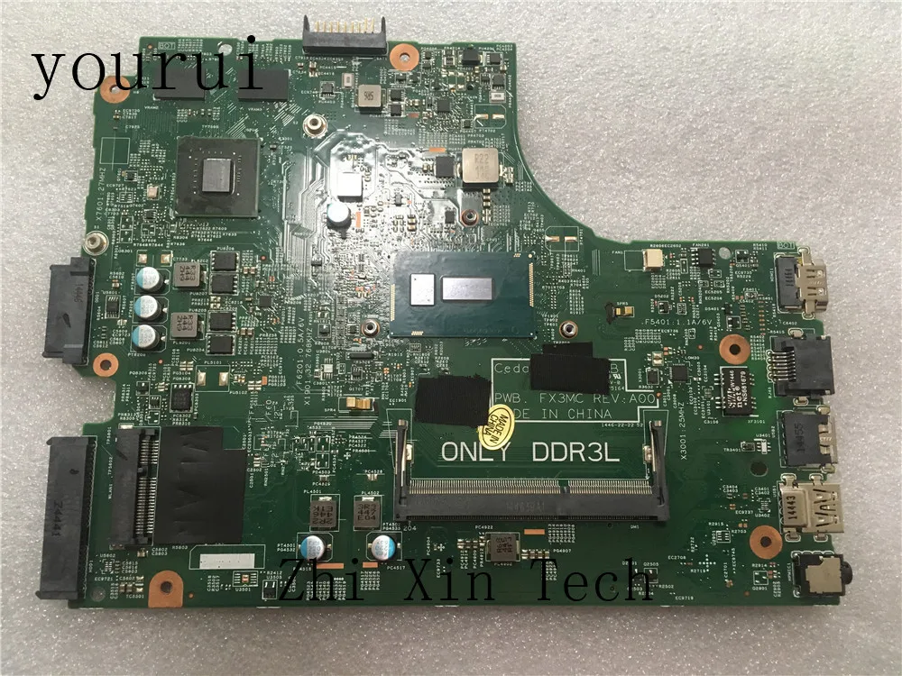 

yourui CN-0T7TC4 0T7TC4 T7TC4 For Dell Inspiron 3542 3543 3443 Laptop Motherboard Processor i5-5200u DDR3 Test work perfect