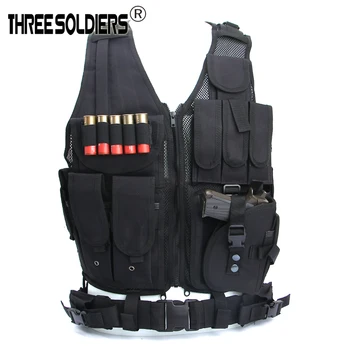 

Breathable Adjustable Tactical Assault Vest Military Airsoft Carrier Molle Mesh Vest Multi-functional Training Combat Waistcoat