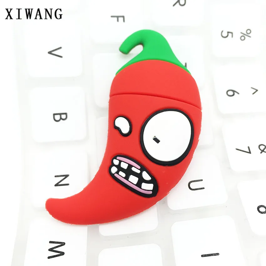 Cartoon Vegetables Pepper USB Flash Drive usb 2.0 8GB 16GB pendrive 32GB 64GB 128gb USB Stick Creative Pen Drive Free Shipping