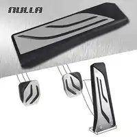 NULLA LHD No Drill Stainless Steel Foot Rest Pedals Gas Fuel Brake Footrest Pedal Manual For BMW E61 E63 E64 E70 M5 X3 5 Series