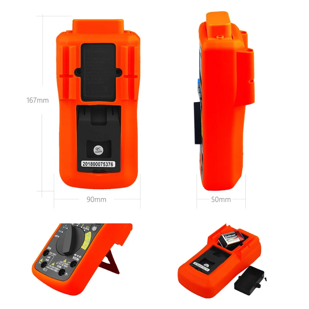BT-90EPC Digital Multimeter Auto Range 4000 Counts AC/DC Voltage Meter Tester for Resistance Capcitance Frequency USB