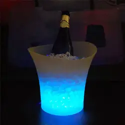 5L водостойкий лед ведро светодио дный пластик светодиодный мигающий Цвет Изменение светодио дный светодиодный ночник для бара шампанское