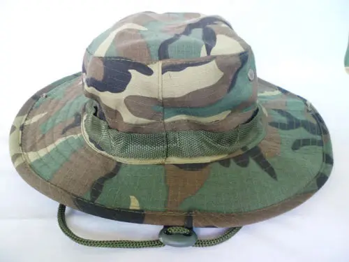 Bucket Hats Woodland Camo Military 