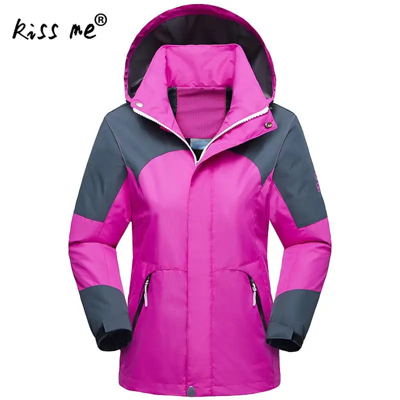 

Solid Windproof Plus Size Women Outdoor Jacket Trench Coat Women Hiking Jacket Waterproof Thermal Camping Coat Sport Jacket