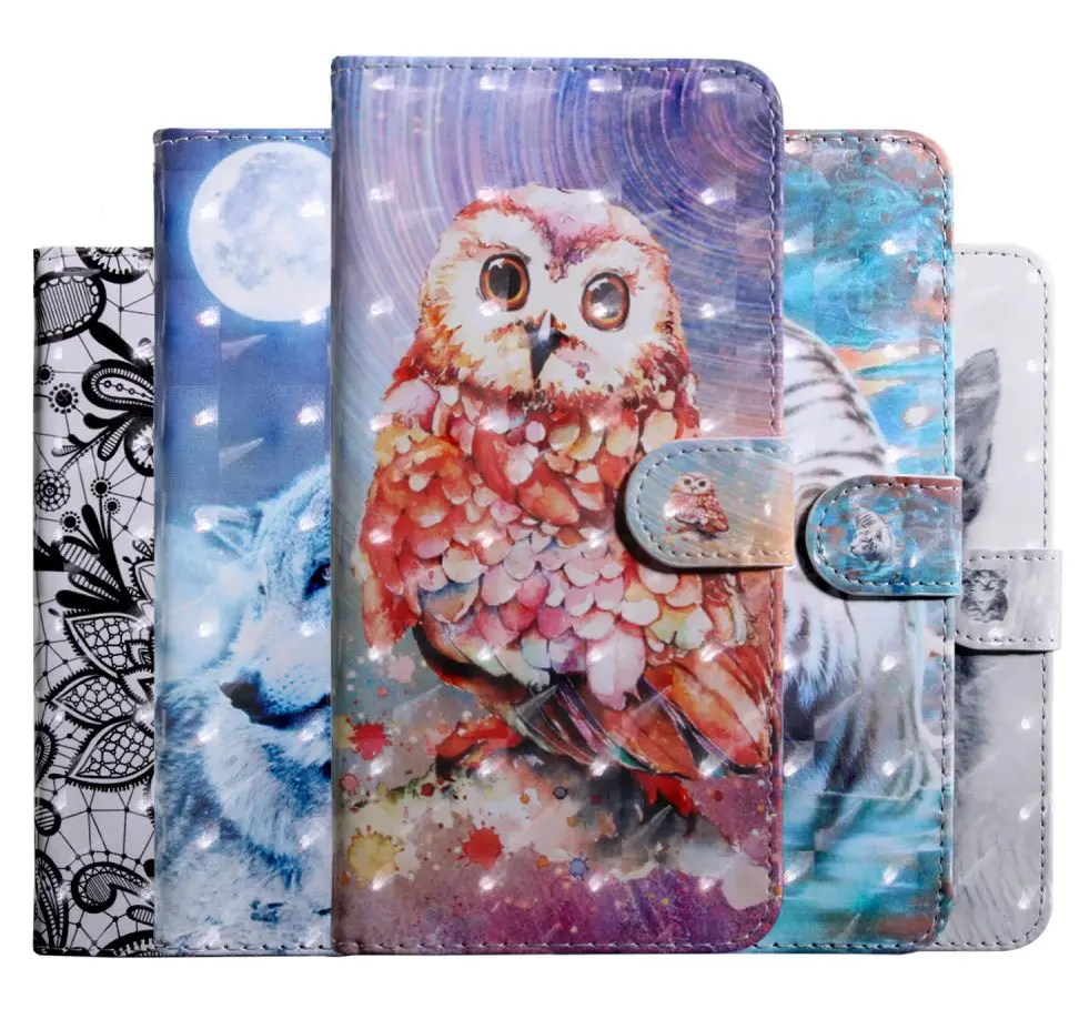 Чехлы Capa с совой из искусственной кожи для Samsung A5 A6 A7 A8 Plus A9 J2 Pro J3 J4 Prime J5 2016 J6 J7 2017 J8