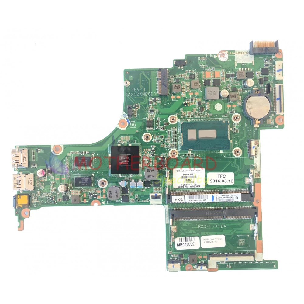 Vieruodis для HP 15-AB материнская плата ноутбука с I5-5200U CPU и 940m 2G GPU 809044-601 809044-001 DAX12AMB6D0 |