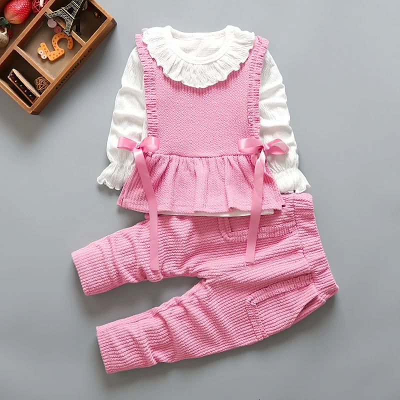 

Baby Girls clothes set 3pcs autumn spring cotton kid clothing suit fashion
