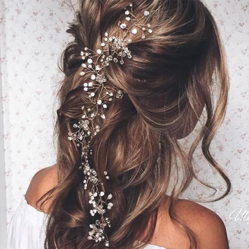 

Luxury European Crystal Headband Ladies Hair Band Bridal Headdress Fashion Handmade Pearl Wedding Hair Accessories Headband
